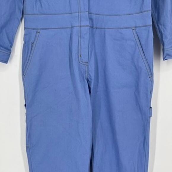 Wildfang The Essential Coverall Blue Small Long Sleeve - Picture 5 of 9